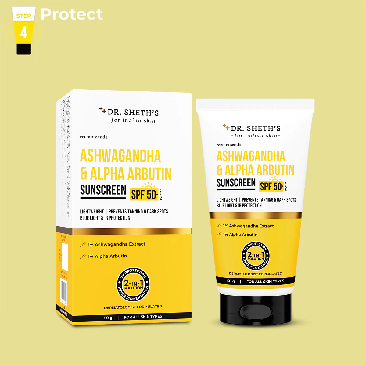 Ashwagandha & Alpha Arbutin Sunscreen - 50g - Image 2