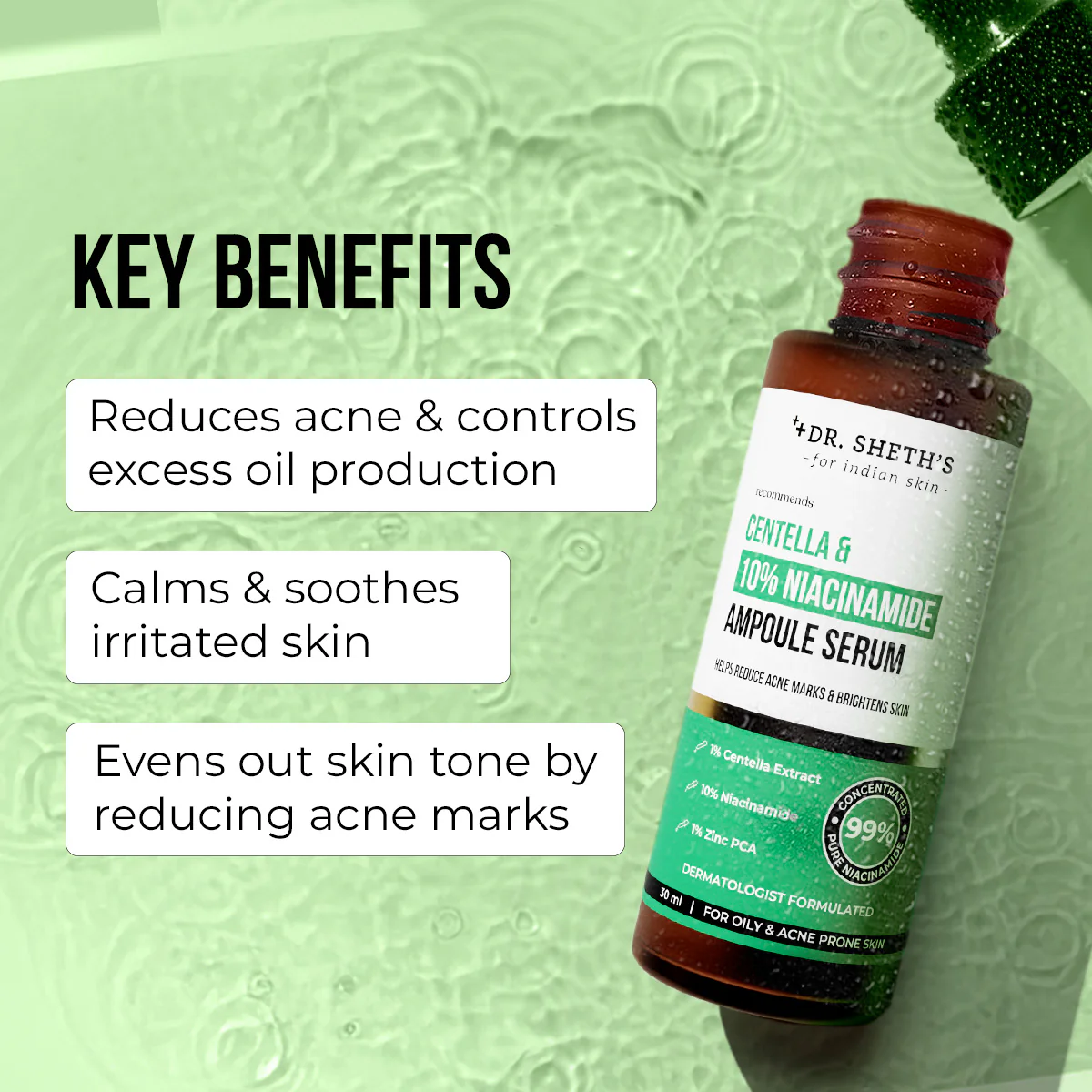 Centella & 10% Niacinamide Ampoule Serum - 30ml - Image 4
