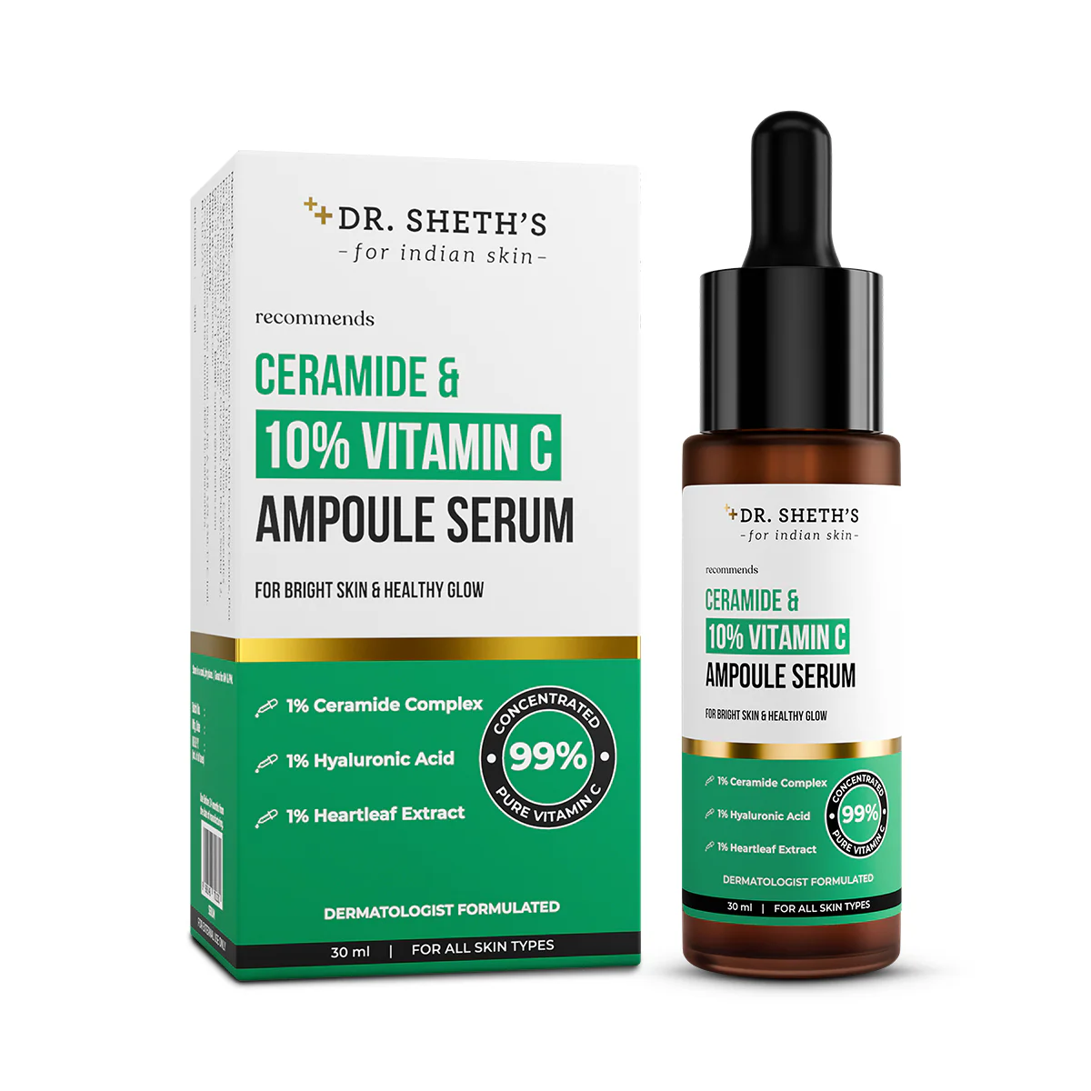Non-Irritating Ceramide & 10% Vitamin C Ampoule Serum - 30ml - Image 11