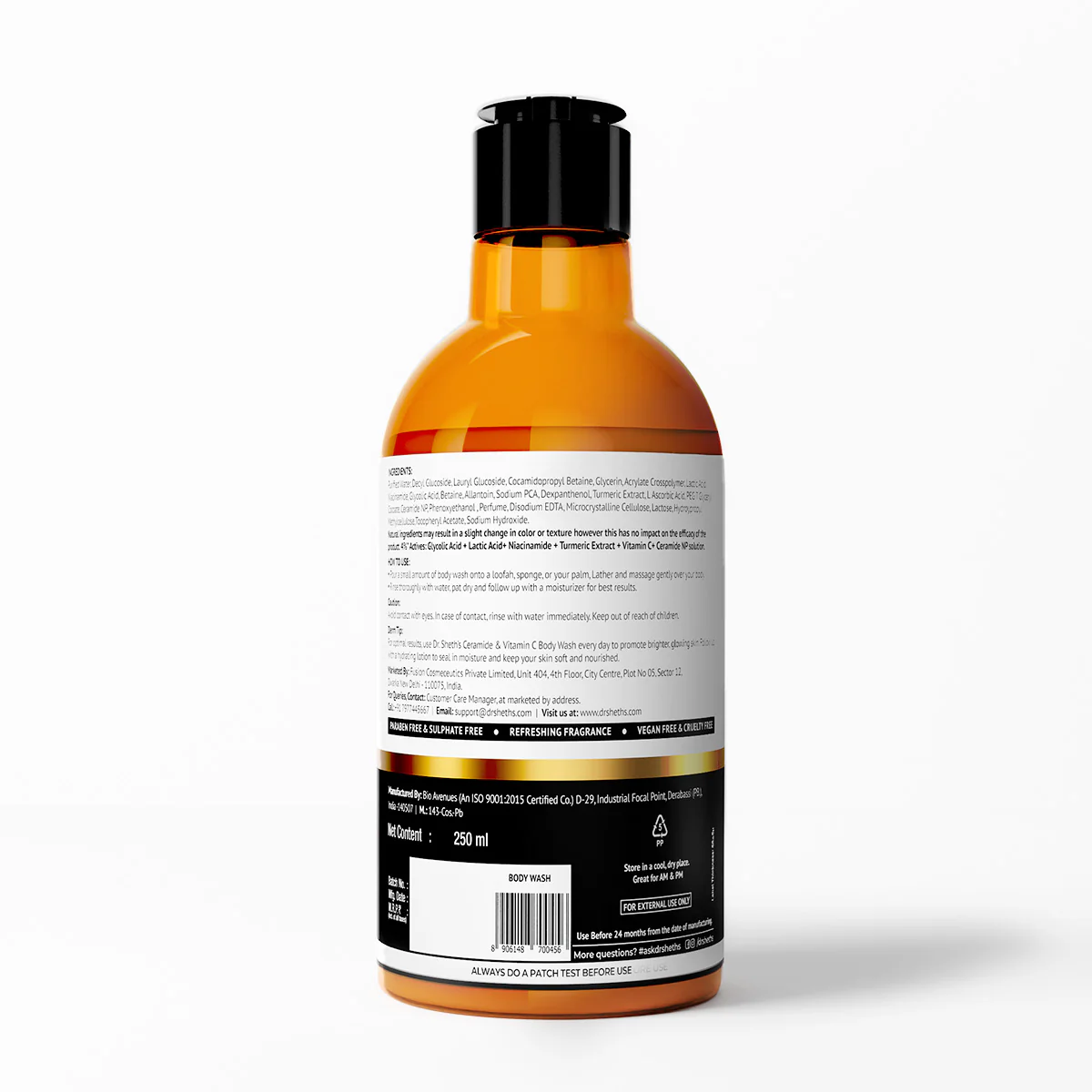 Ceramide & Vitamin C Body Wash - 250ml - Image 13