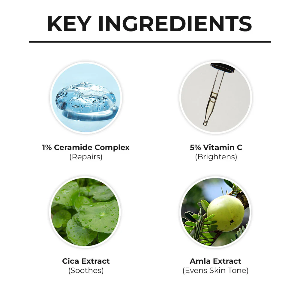 Ceramide & Vitamin C Daily Brightening & Repair Cream - 30G - Image 4