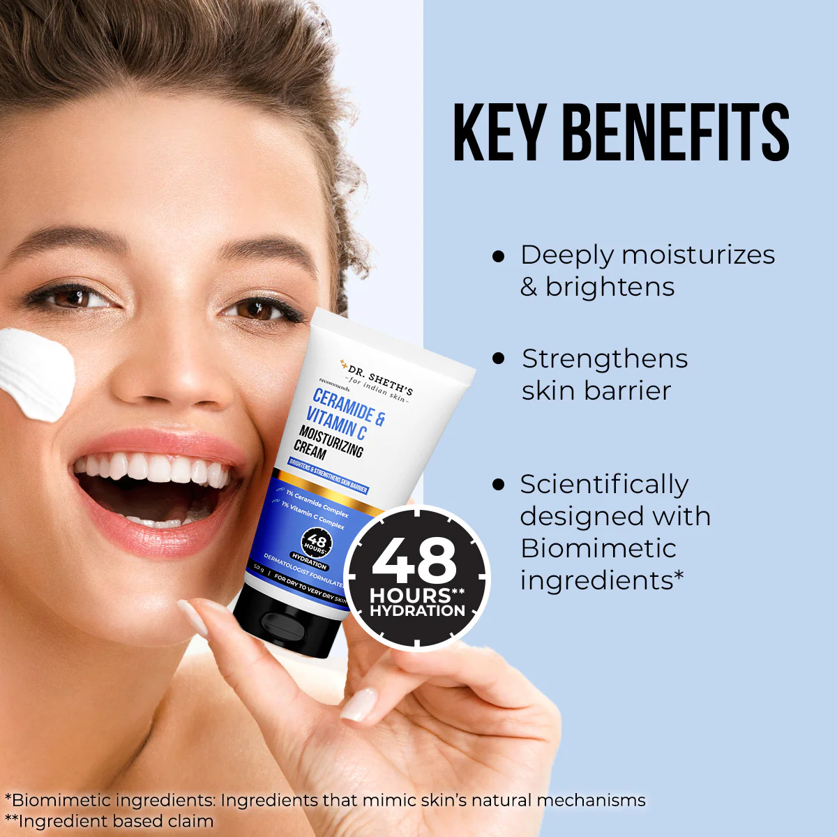 Ceramide & Vitamin C Moisturizing Cream - 50g - Image 3