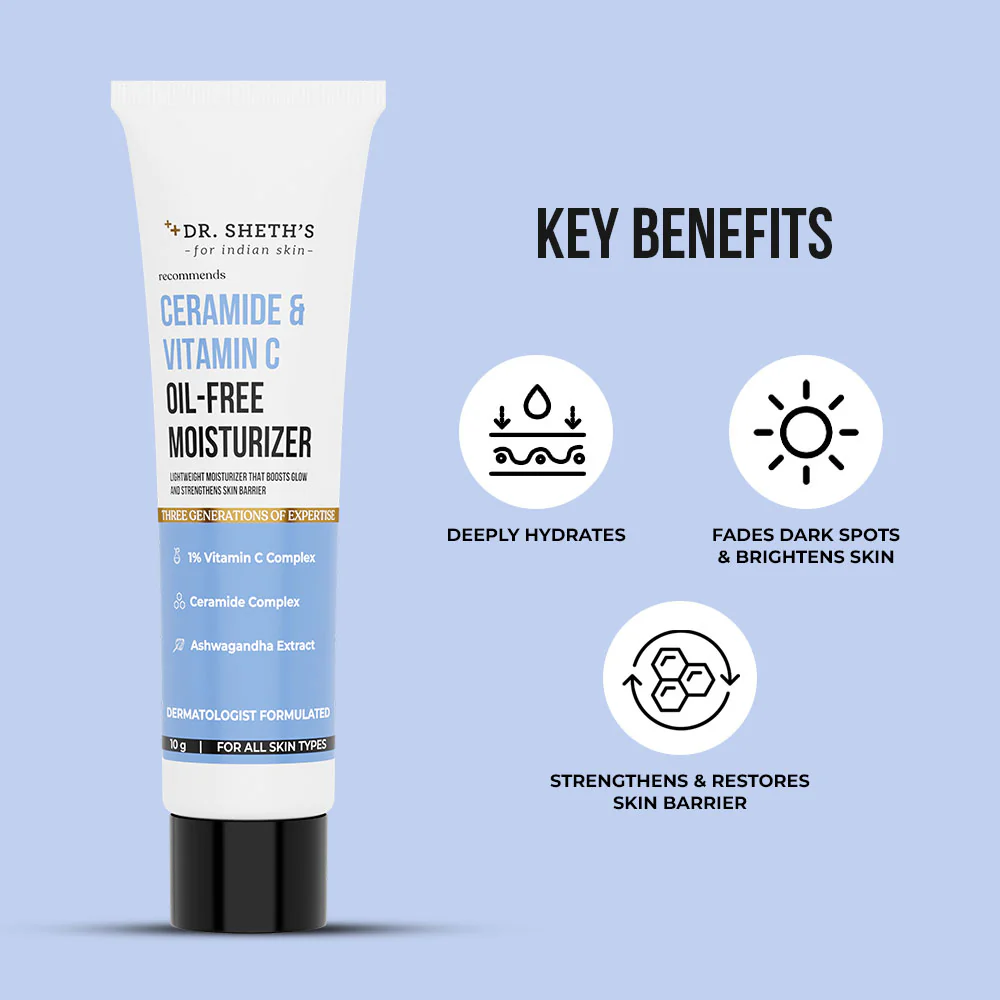 Ceramide & Vitamin C Oil-Free Moisturizer - 10g - Image 3