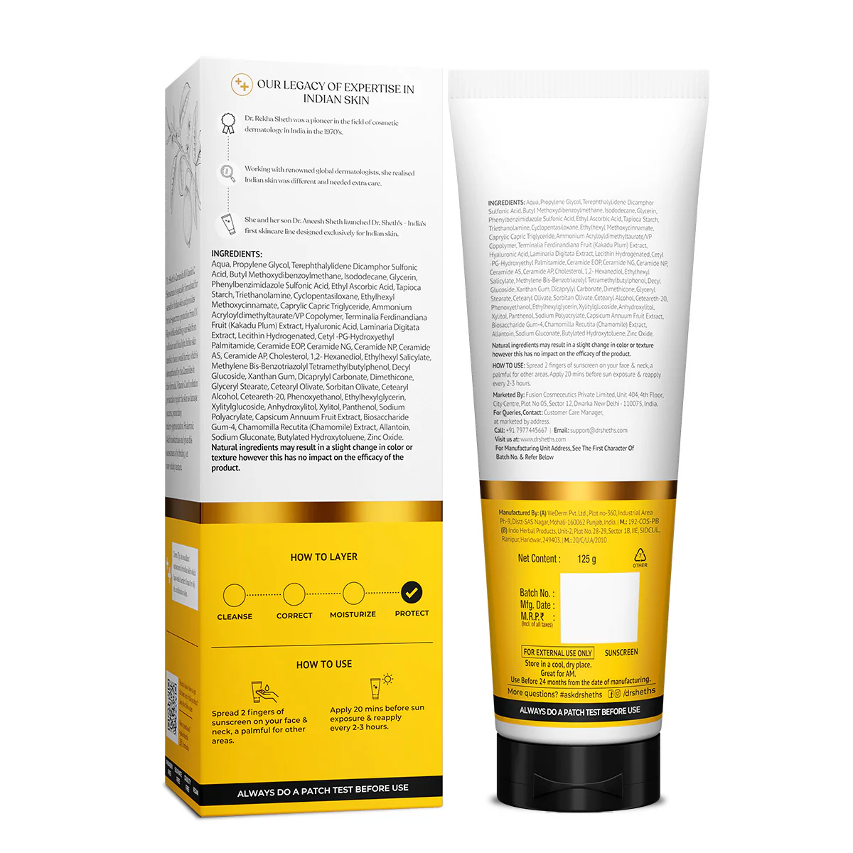 Ceramide & Vitamin C Sunscreen - 125gm In-Vivo Tested SPF 50+ PA ++++ - Image 11
