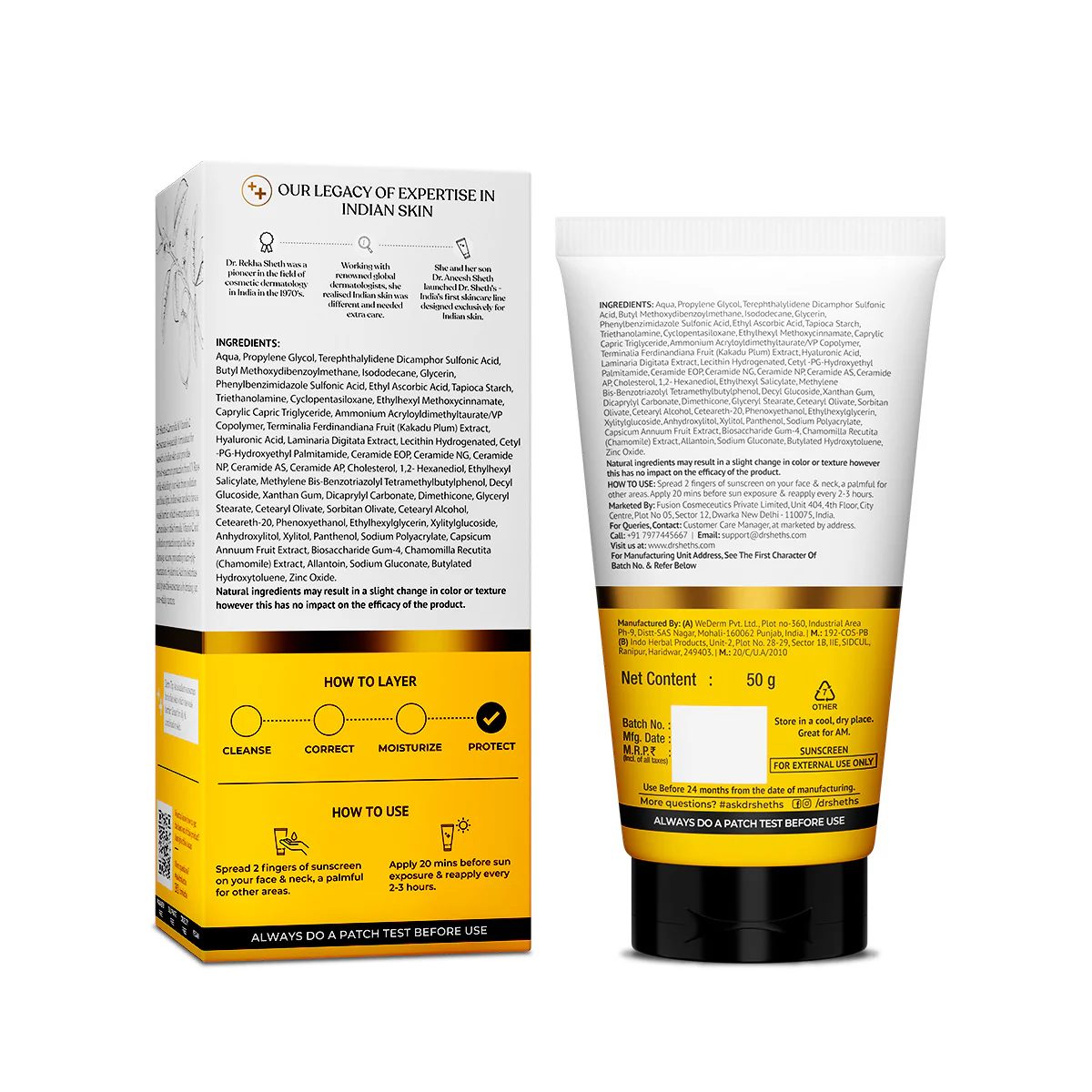 Ceramide & Vitamin C Sunscreen - 50 gm In-Vivo Tested SPF 50+ PA ++++ - Image 11