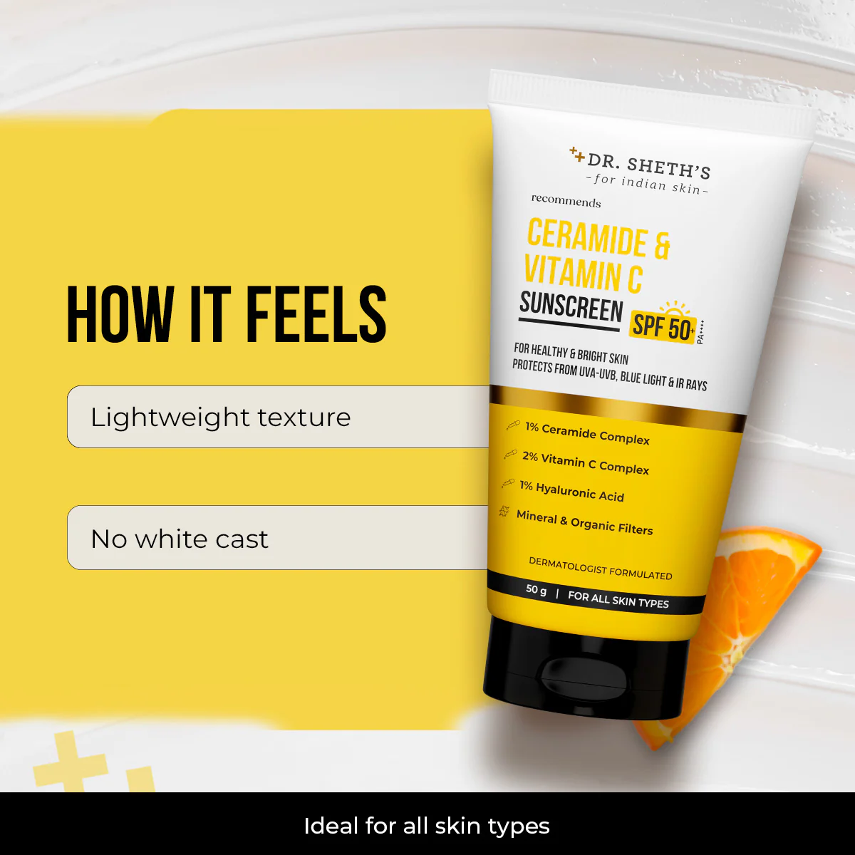 Ceramide & Vitamin C Sunscreen - 50g (Pack of 2) - Image 8