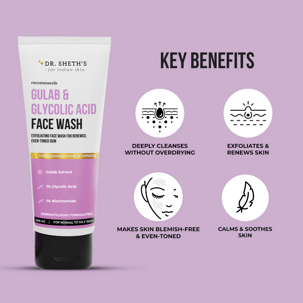 Gulab & Glycolic Acid Face Wash - 100g - Image 5