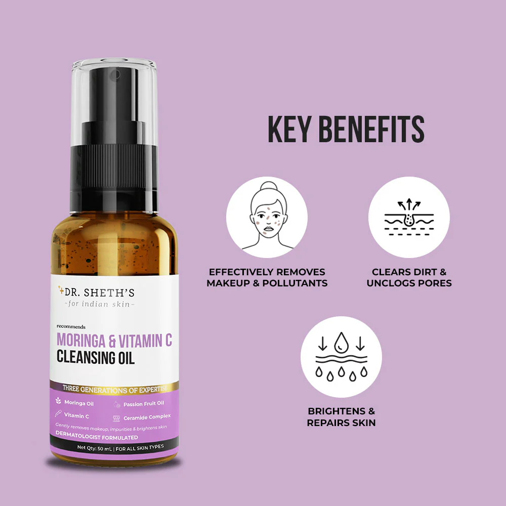 Moringa & Vitamin C Cleansing Oil - 50ml - Image 4