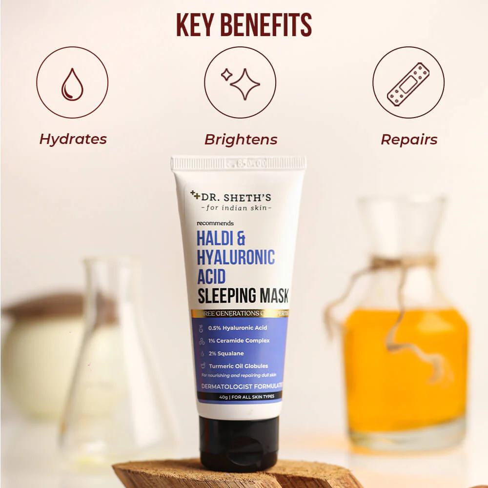 Haldi & Hyaluronic Acid Sleeping Mask - 40g - Image 4
