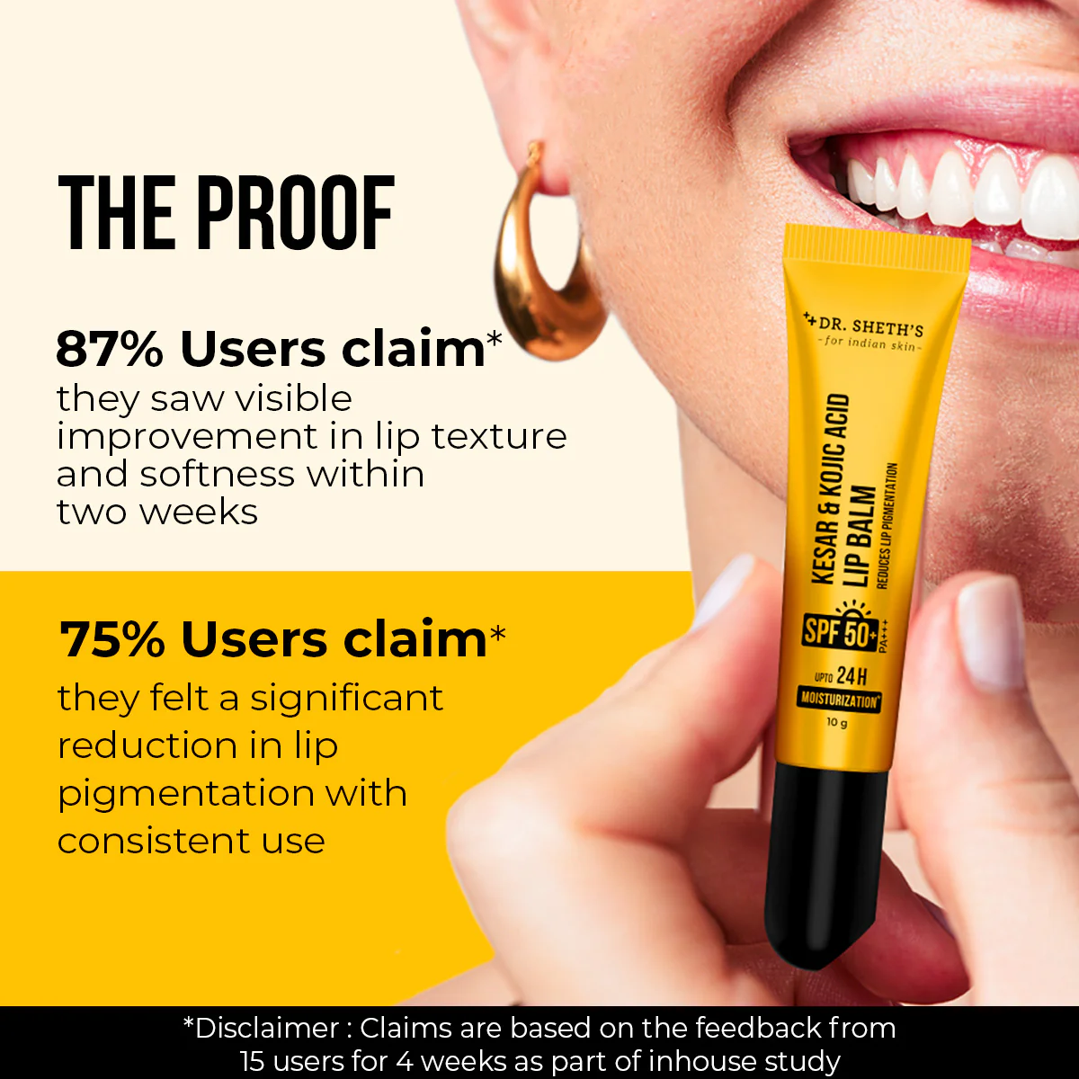 Kesar & Kojic Acid Lip Balm - 10g - Image 5