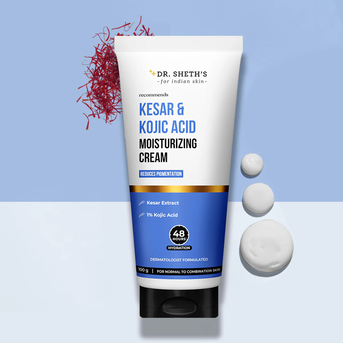 Kesar & Kojic Acid Moisturizing Cream - 100g - Image 2