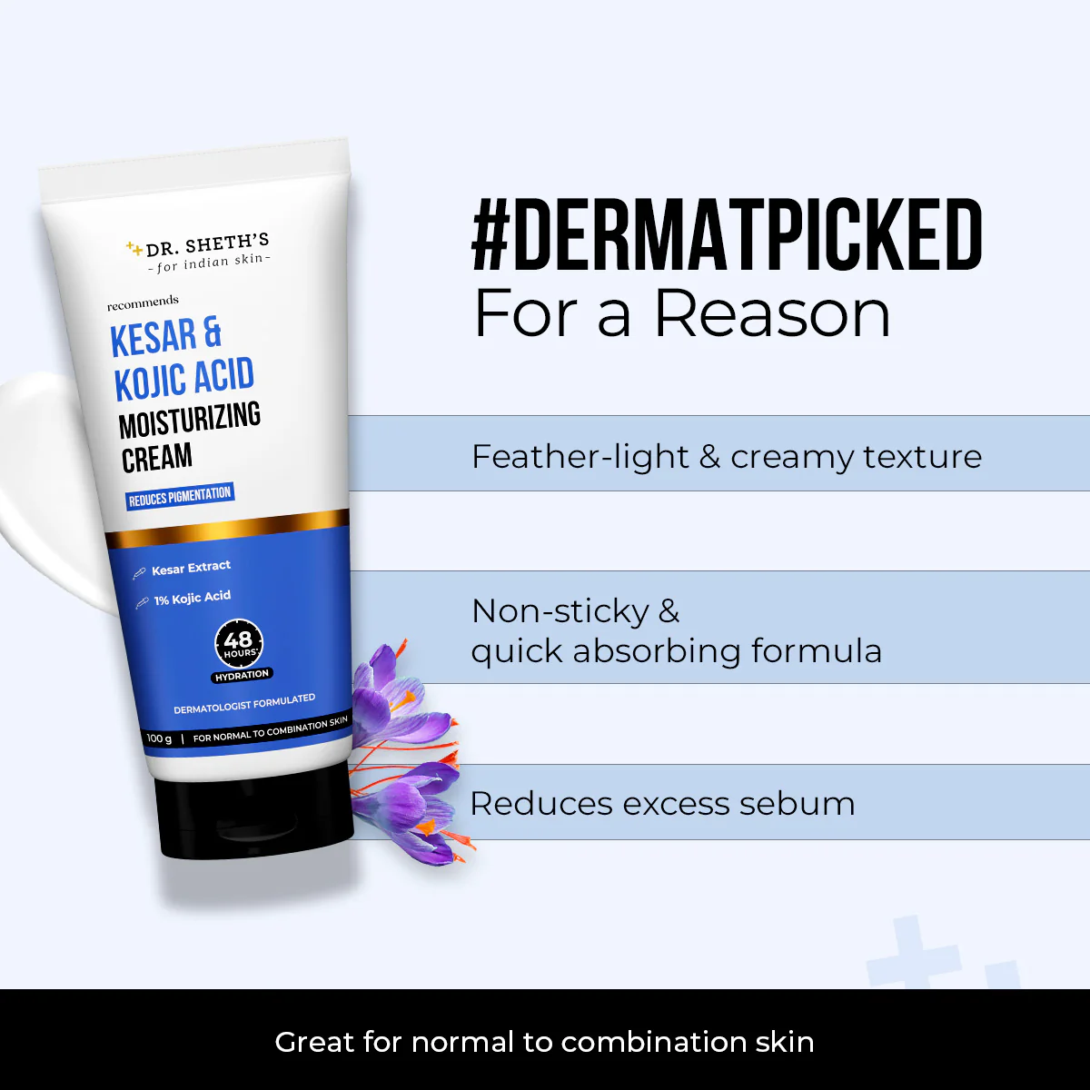 Kesar & Kojic Acid Moisturizing Cream - 100g - Image 5