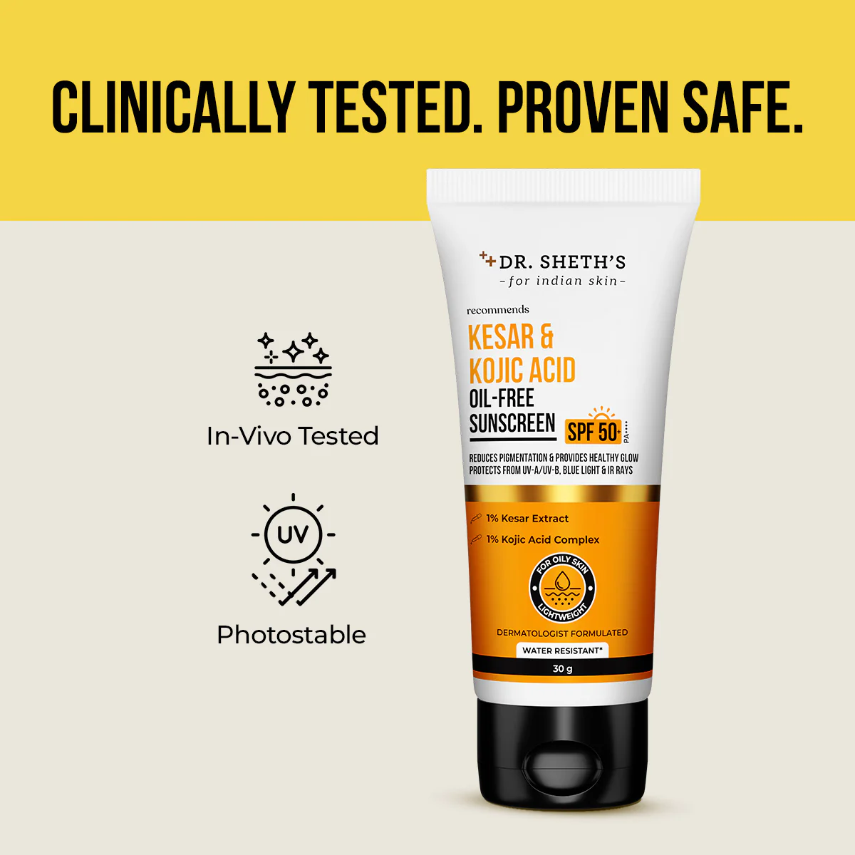 Kesar & Kojic Acid Oil Free Sunscreen - 30g (Pack of 2) - Image 10