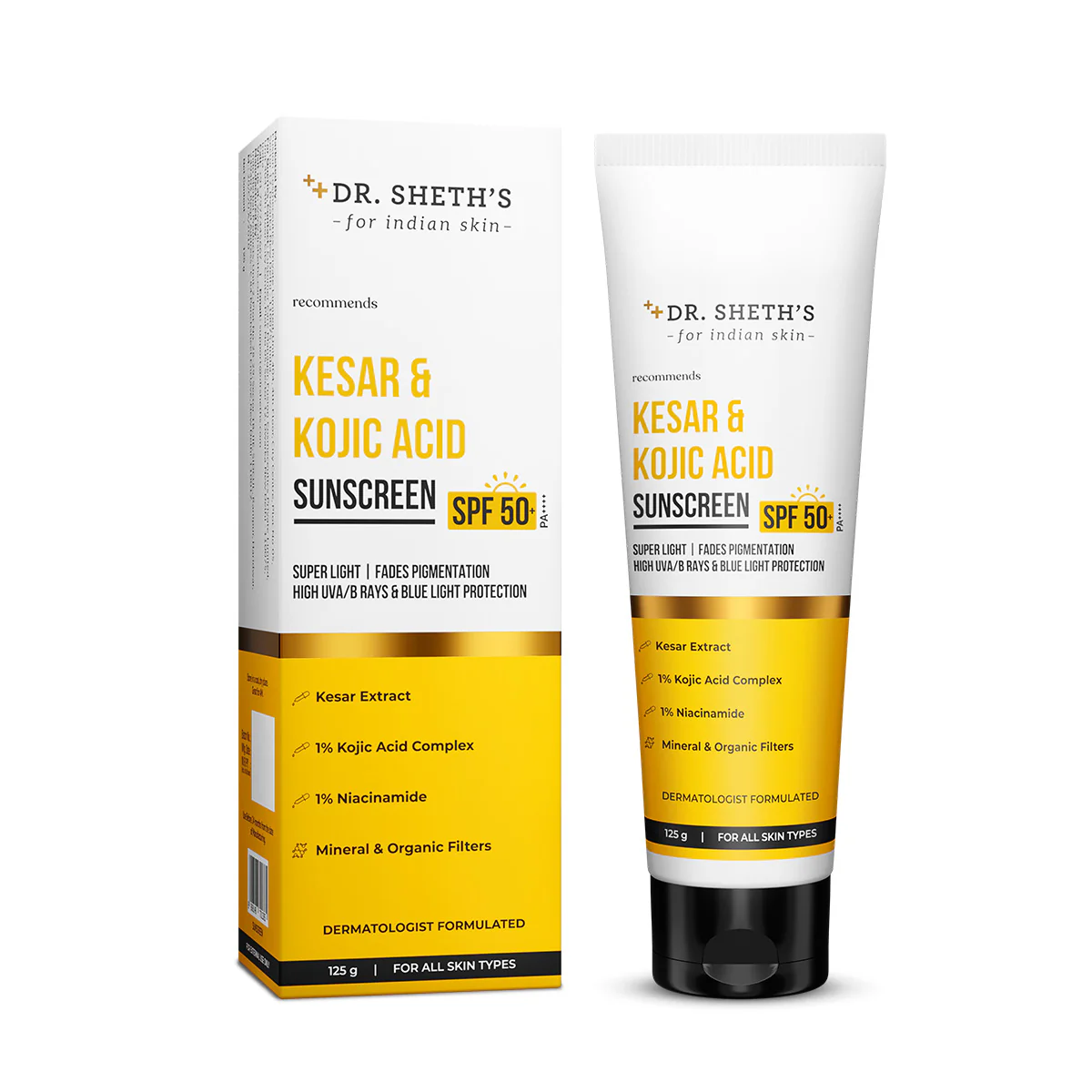 Kesar & Kojic Acid Sunscreen - 125g In-Vivo Tested SPF 50+ PA ++++ - Image 10