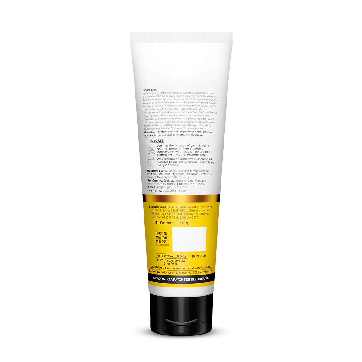 Kesar & Kojic Acid Sunscreen - 125g In-Vivo Tested SPF 50+ PA ++++ - Image 11