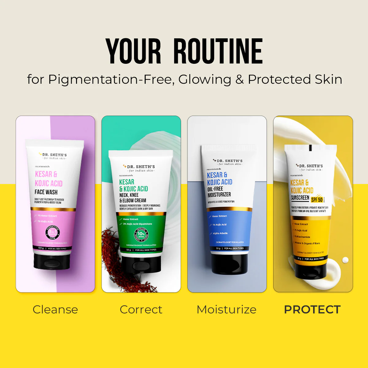 Kesar & Kojic Acid Sunscreen - 50 gm In-Vivo Tested SPF 50+ PA ++++ - Image 8