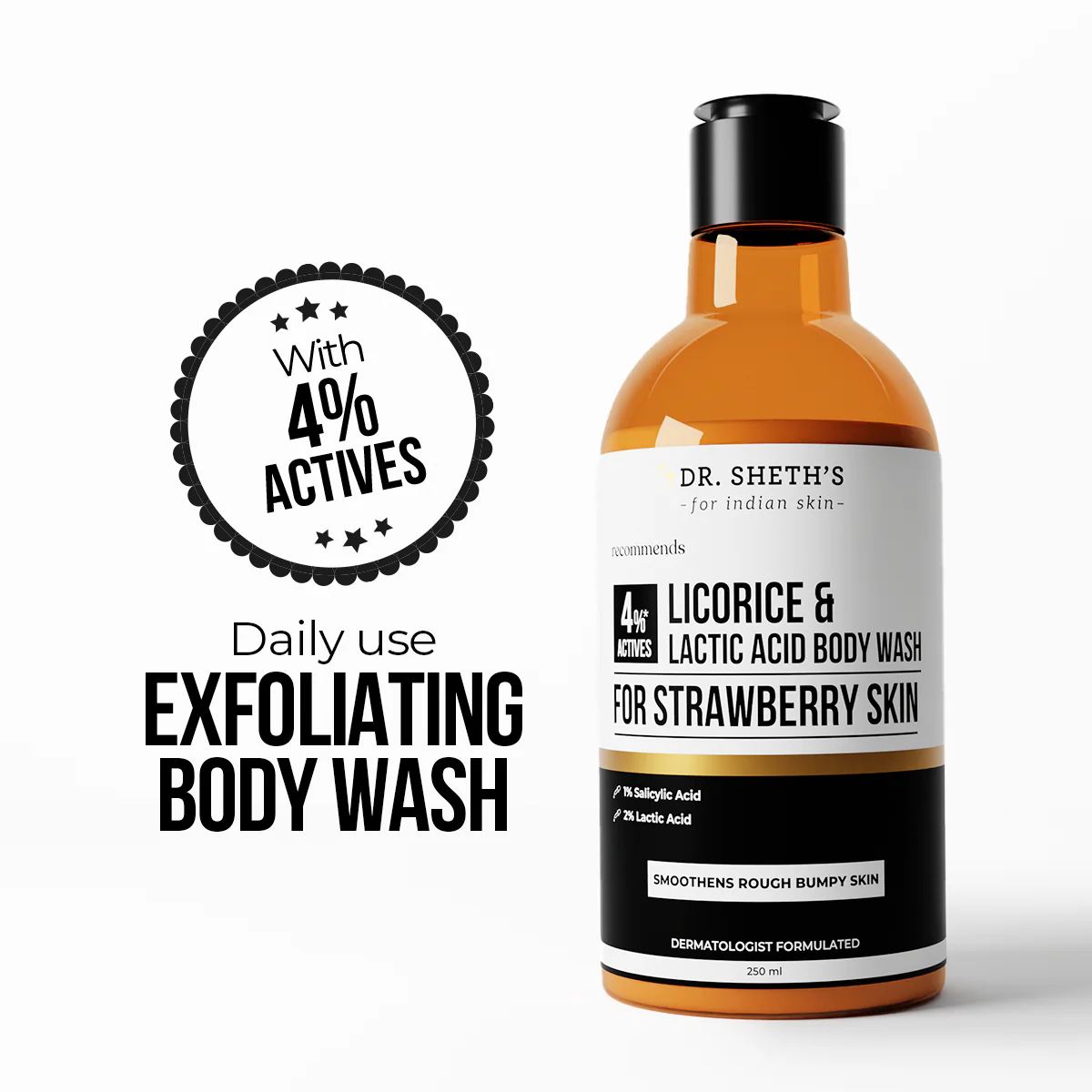 Licorice & Lactic Acid Body Wash - 250ml - Image 3