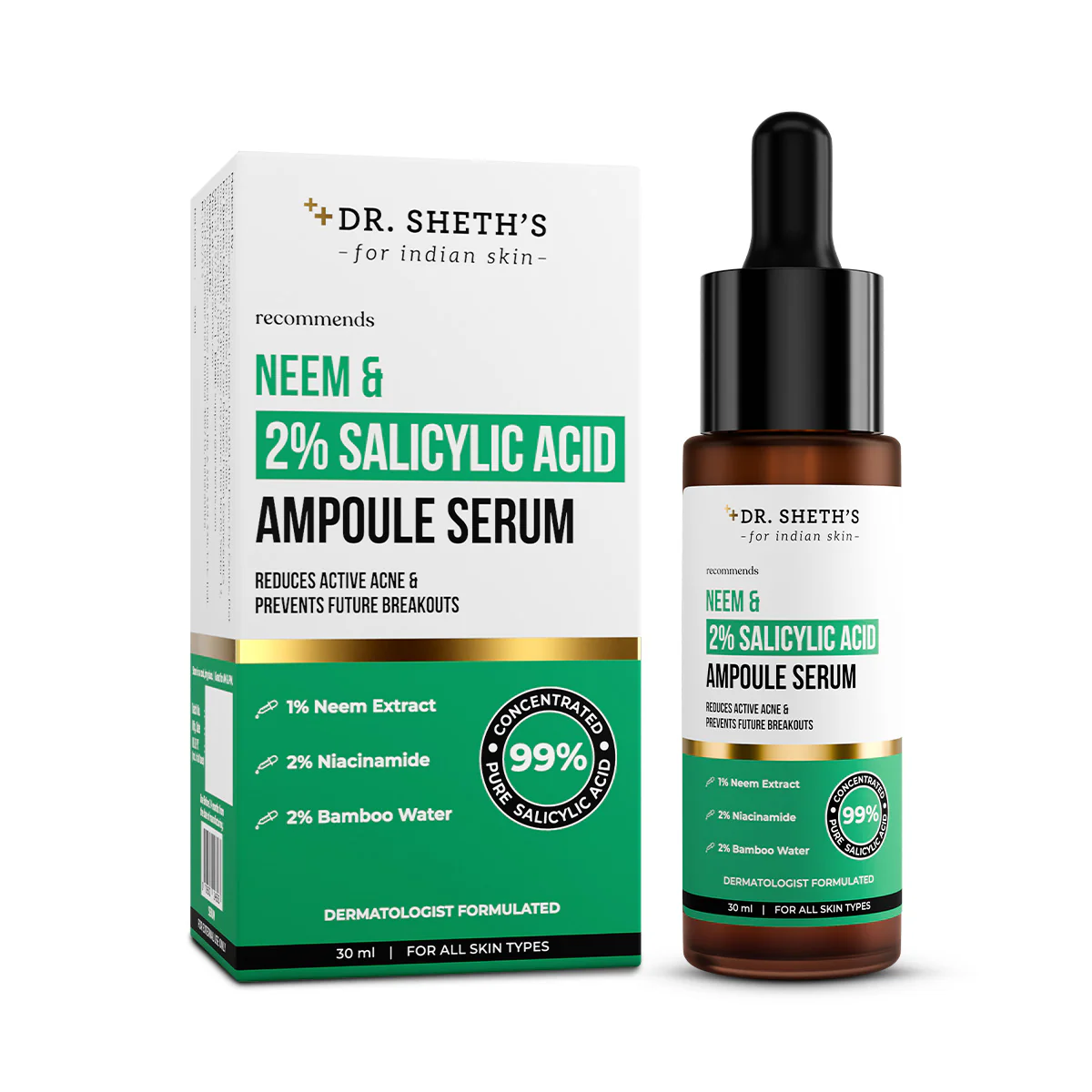 Neem & 2% Salicylic Acid Ampoule Serum - 30ml - Image 7