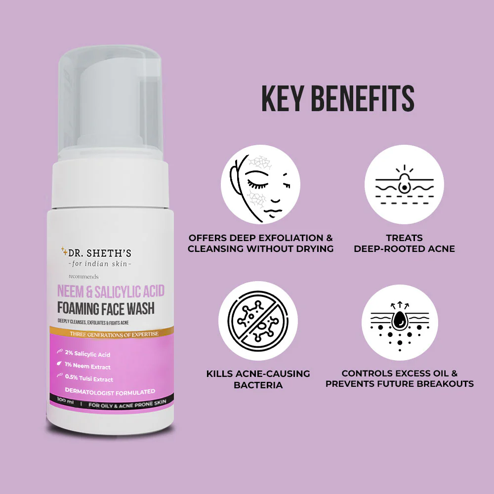Neem & Salicylic Acid Foaming Face Wash - 100ml - Image 6