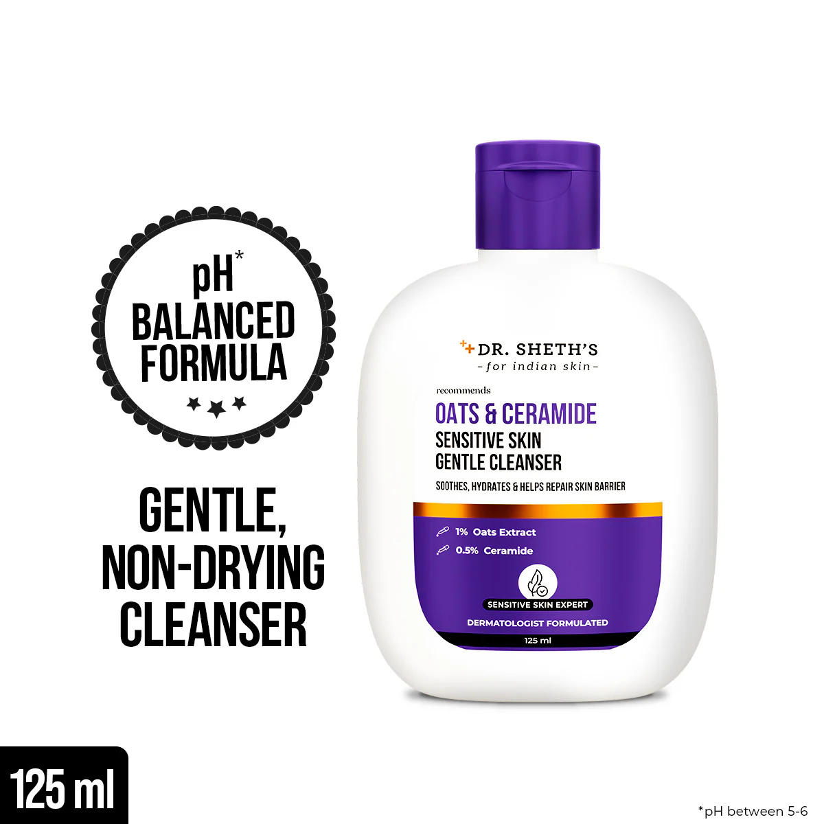 Oats & Ceramide Sensitive Skin Cleanser - 125ml - Image 2