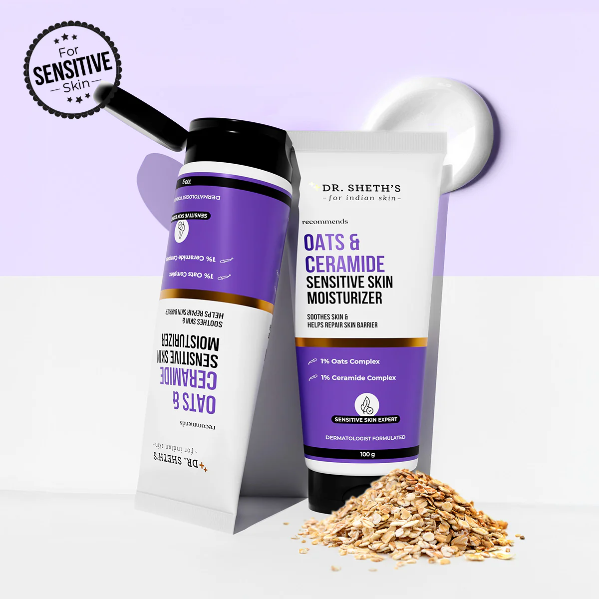 Oats & Ceramide Sensitive Skin Moisturizer - 100g - Image 13
