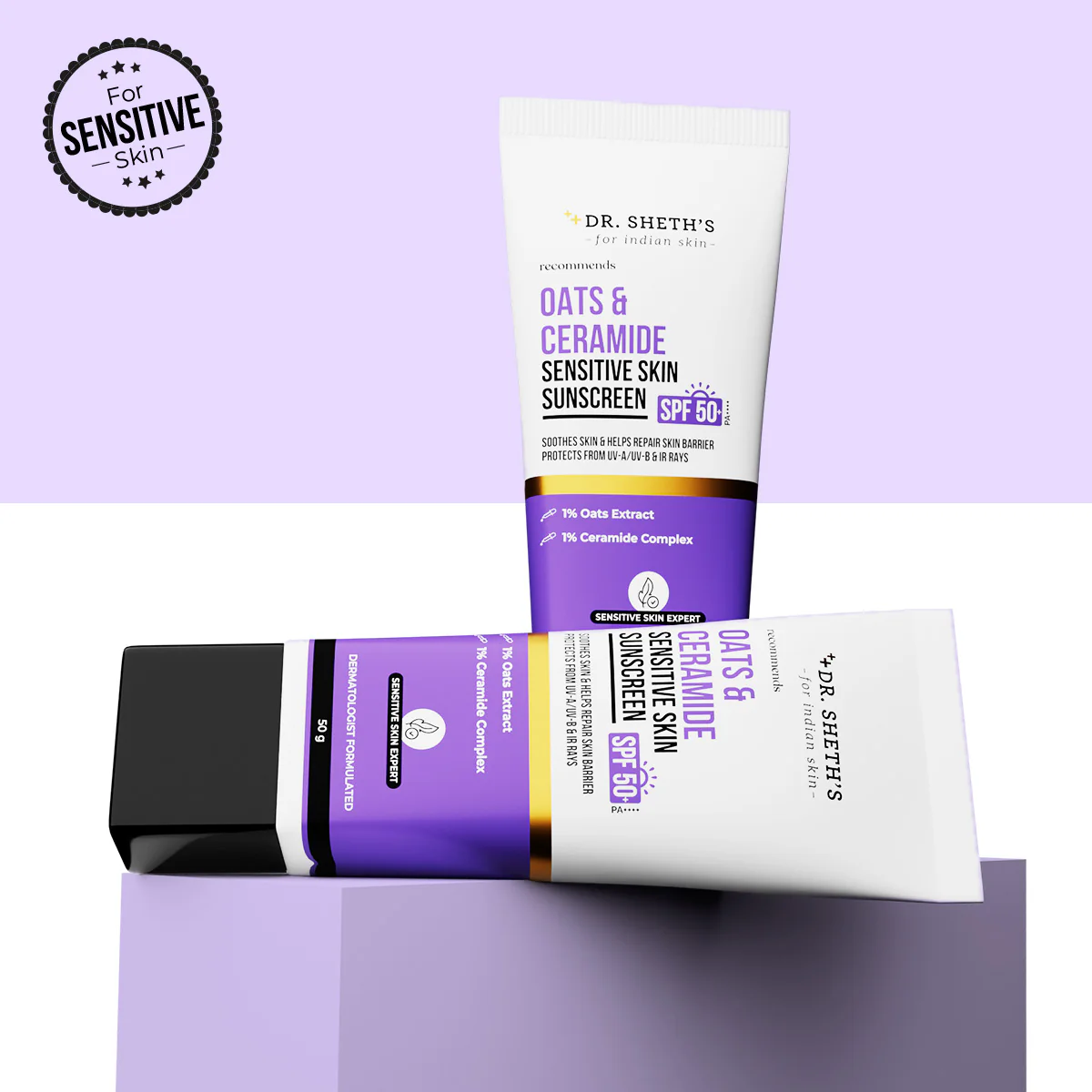 Oats & Ceramide Sunscreen for Sensitive Skin - 50 gm - Image 13